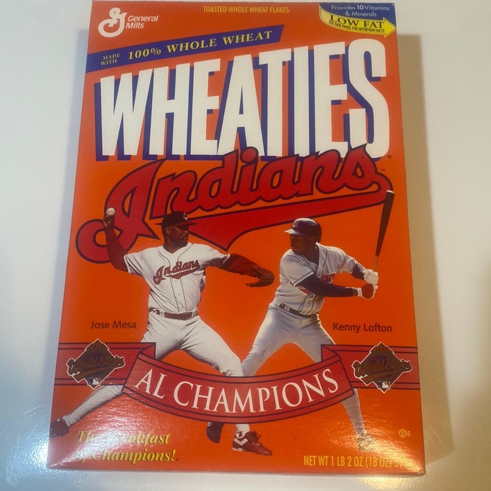 Cleveland Indians 1995 AL Champions Wheaties Box